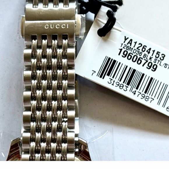 Gucci G-Timeless YA1264153 Silver Bee Motif 36mm Unisex Watch NEW With Box main image 7